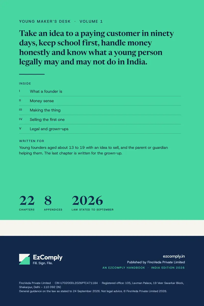 Back cover of Idea to First Sale