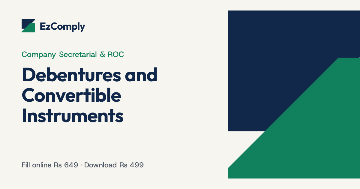 Debentures and Convertible Instruments: 4-format pack, fill online ...